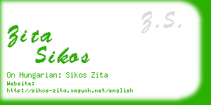 zita sikos business card